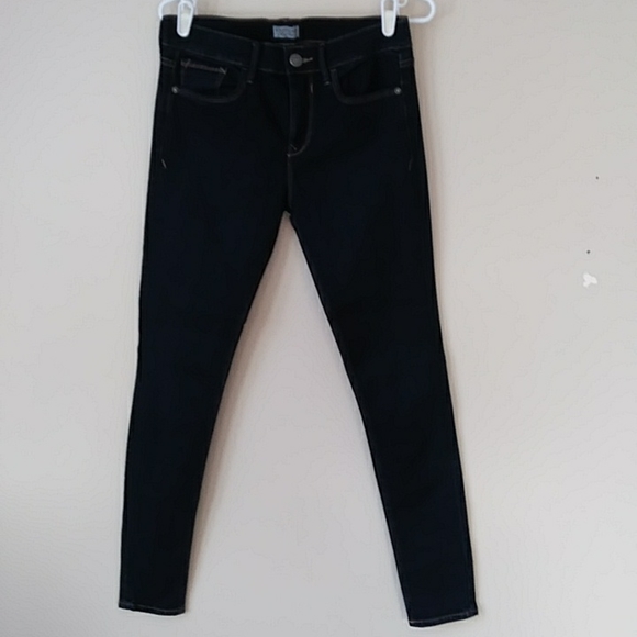 Express One Eleven Mid Rise Legging Jeans 4R Navy Blue - Picture 2 of 14